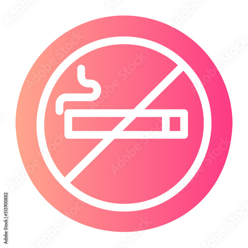 No Smoking gradient icon