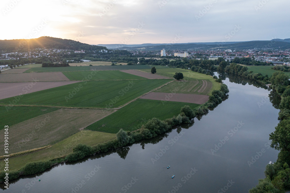 Landscape and panorama  view of drone
