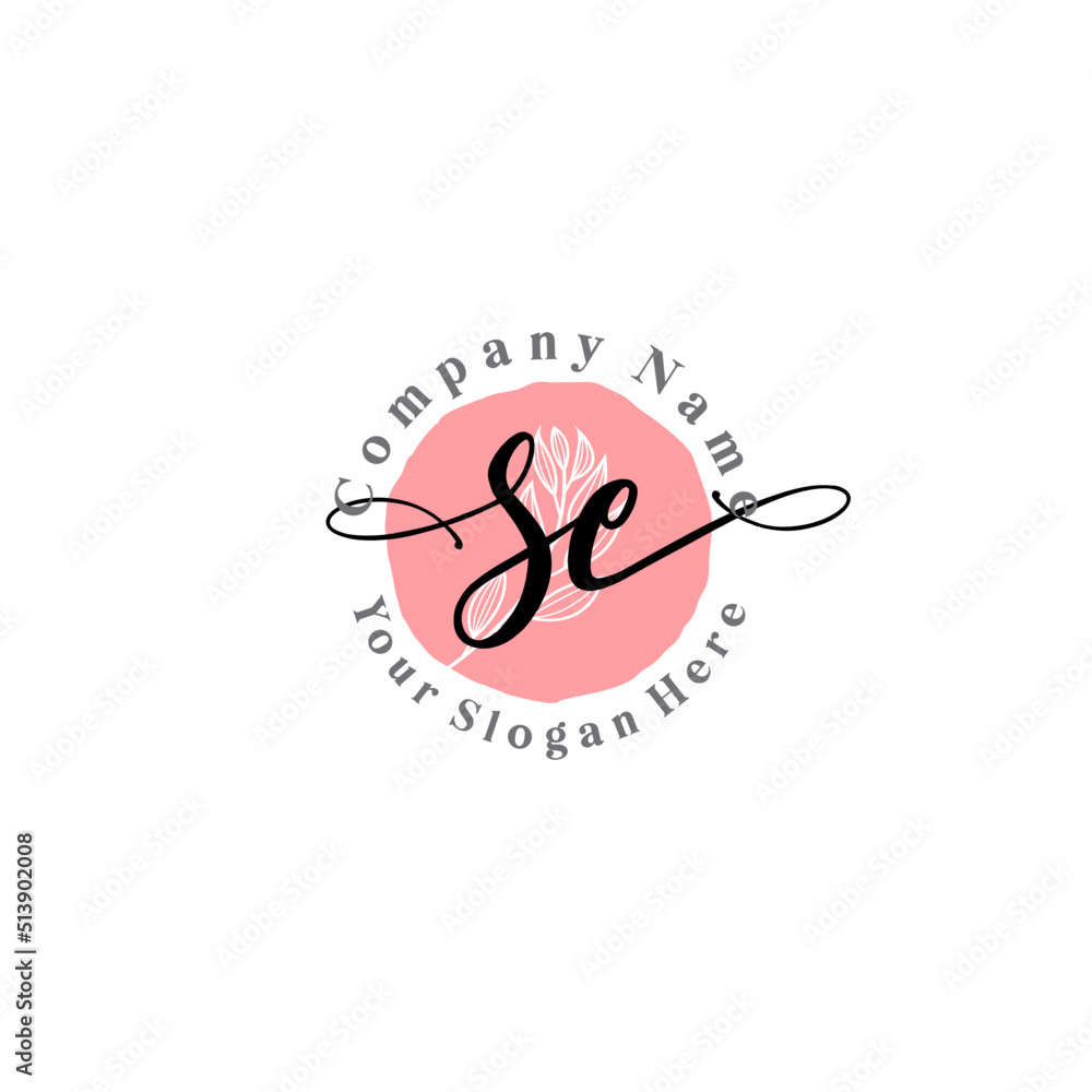 SE signature logo template vector SE signature logo template vector