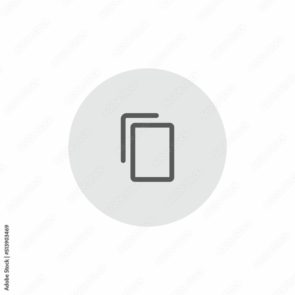 Copy, duplicate icon vector isolated on circle button Copy, duplicate icon vector isolated on circle button