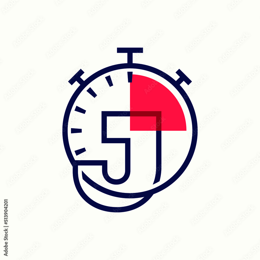 Obraz premium Speed Alphabet J Logo