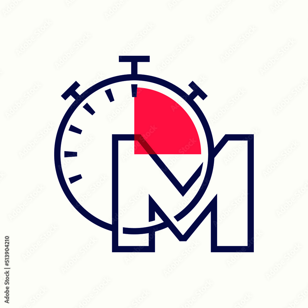 Fototapeta premium Speed Alphabet M Logo