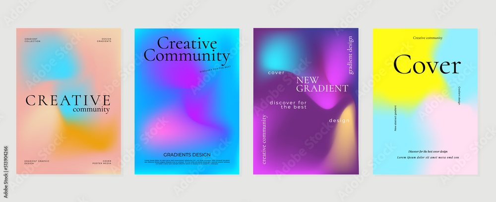 Abstract vibrant gradient background vector. Minimalist style cover template with shapes, colorful and liquid color. Modern wallpaper design perfect for social media, idol poster, photo frame.
