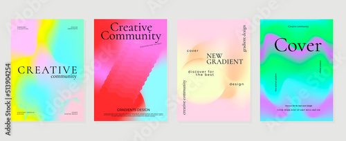 Abstract vibrant gradient background vector. Minimalist style cover template with shapes, colorful and liquid color. Modern wallpaper design perfect for social media, idol poster, photo frame.