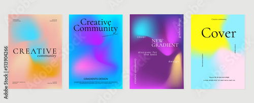 Abstract vibrant gradient background vector. Minimalist style cover template with shapes, colorful and liquid color. Modern wallpaper design perfect for social media, idol poster, photo frame.