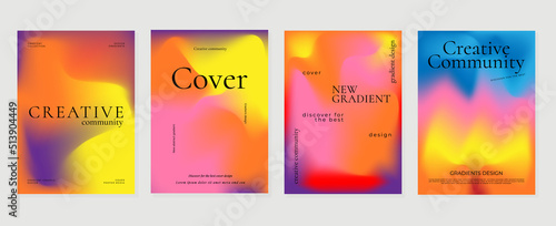 Abstract vibrant gradient background vector. Minimalist style cover template with shapes, colorful and liquid color. Modern wallpaper design perfect for social media, idol poster, photo frame.