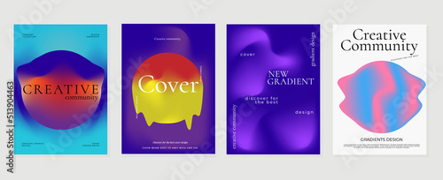 Abstract vibrant gradient background vector. Minimalist style cover template with shapes, colorful and liquid color. Modern wallpaper design perfect for social media, idol poster, photo frame.
