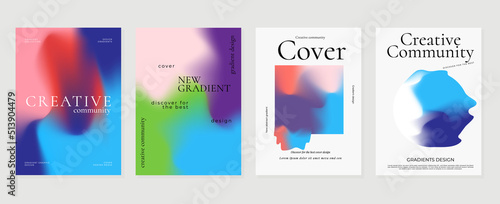 Abstract vibrant gradient background vector. Minimalist style cover template with shapes, colorful and liquid color. Modern wallpaper design perfect for social media, idol poster, photo frame.