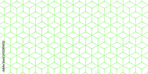 Green cub line and white abstract background