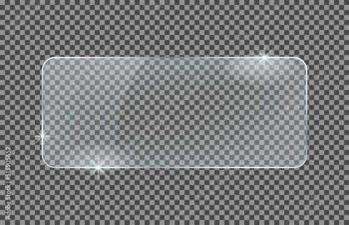 Glass plate isolated on a transparent background