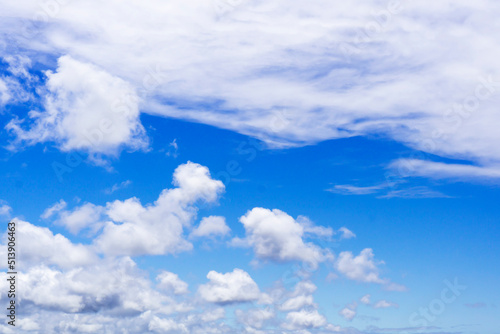 Blue sky with white cloud