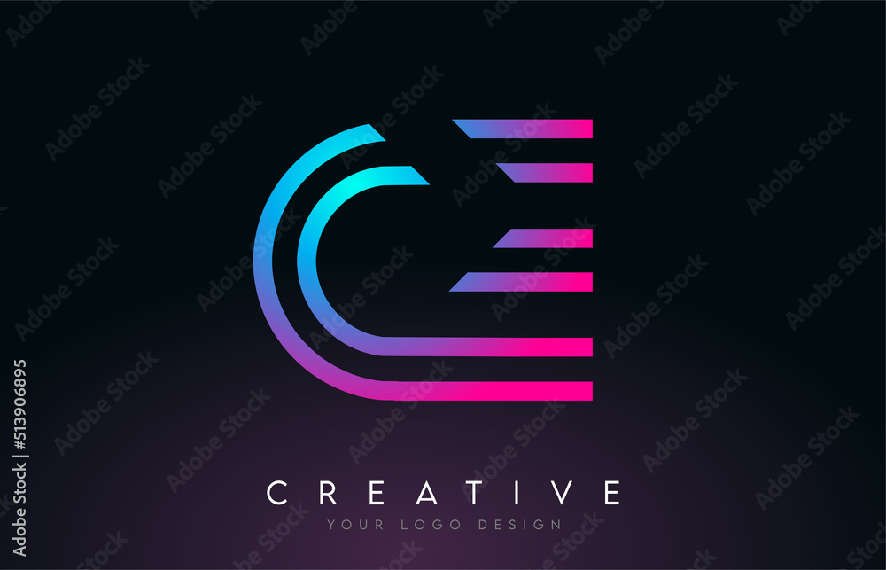 Monogram Lines CE C E Letter Logo Design. Creative Icon Modern Letters Vector Logo. Monogram Lines CE C E Letter Logo Design. Creative Icon Modern Letters Vector Logo.
