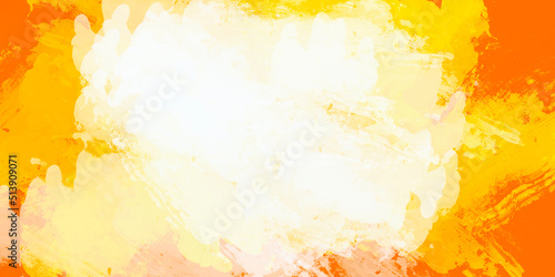 Fotobehang abstract yellow watercolor background