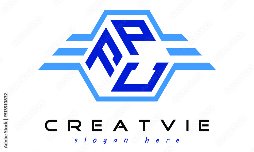 FPC three letter geometrical wings logo design vector template ...