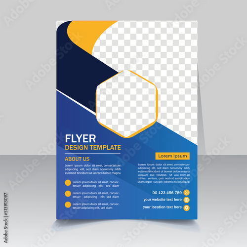 Brochure design. Corporate business flyer template design. Editable A4 poster for business, education, presentation, website, magazine cover