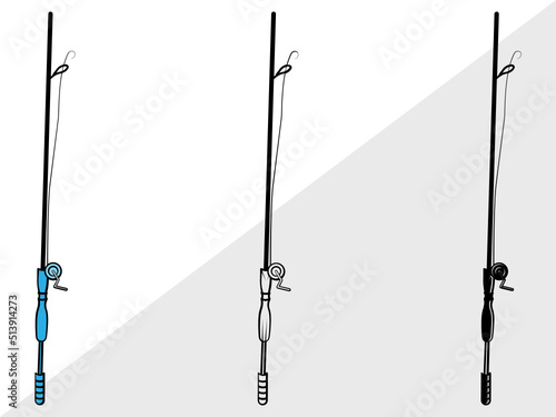 Print op canvas Fishing Rod SVG | Fishing Svg | Fishing Pole Svg | Fishing Hook Svg | Fishing Ro