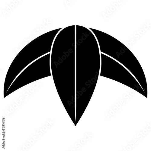 家紋です。三枚笹といいます。