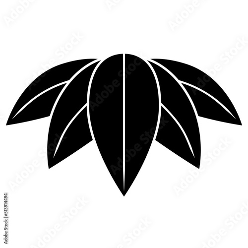 家紋です。五枚笹といいます。