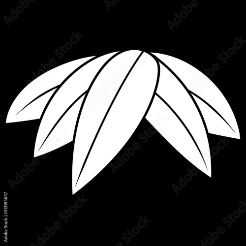 家紋です。変わり五枚笹といいます。