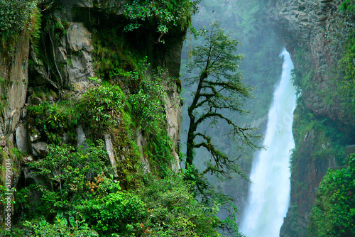 Pailón del Diablo Waterfall, Río Verde Waterfall, Tungurahua Province, Ecuadorian Andes, Ecuador, America photo