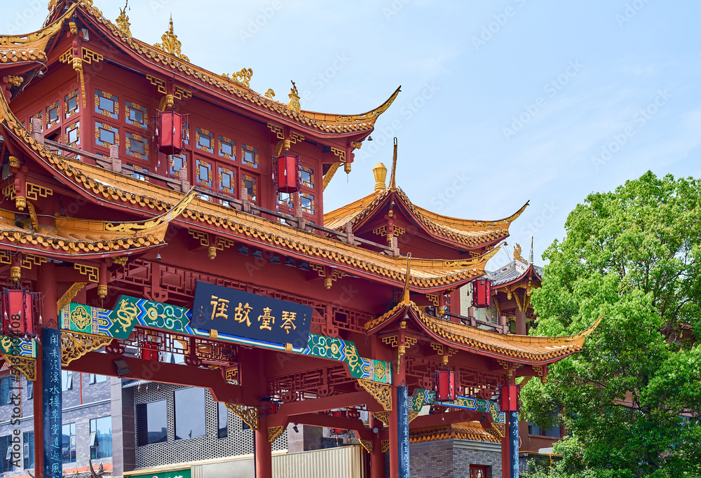 Archway of Qintai Road, Chengdu, Sichuan, China