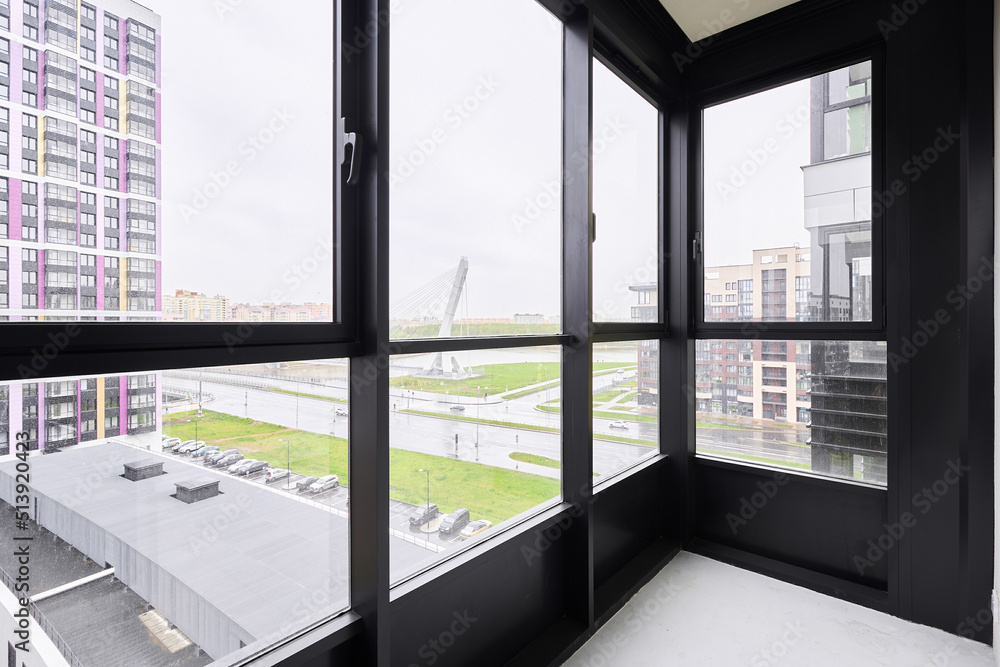 Fototapeta premium Photo of a balcony in a residential complex