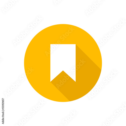 Bookmark flat icon with shadow