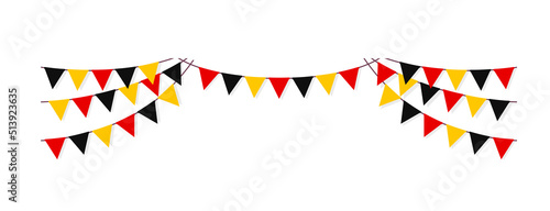 Bunting garland (pennant flags) decoration illustration | German flag