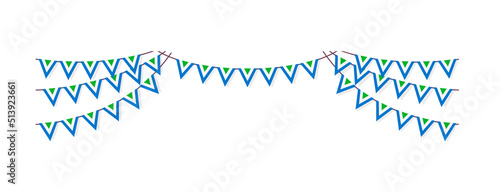 Bunting garland (pennant flags) decoration illustration | Vegan symbol flag
