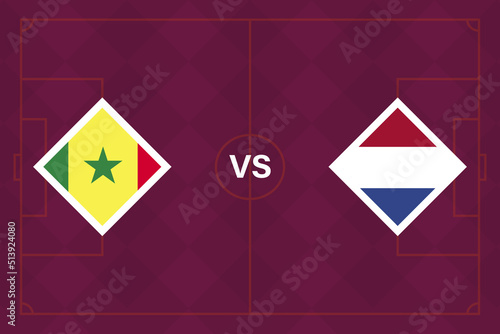 Group stage matches. Senegal vs Netherlands Template