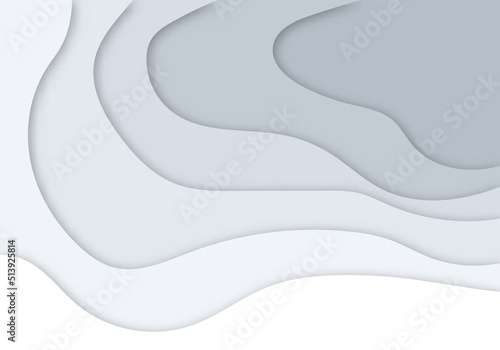 3D Abstract Background with Light Paper Cut Shapes Background for Flyer, Banner, Presentation and Poster