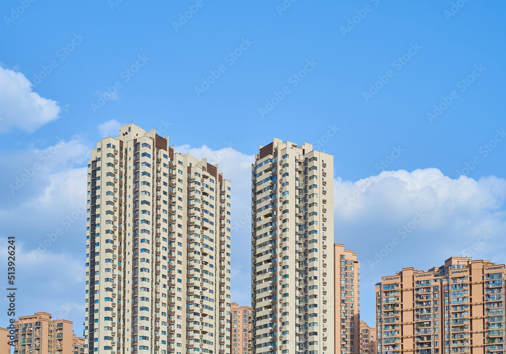 High-rise residential buildings in Chengdu, Sichuan, China