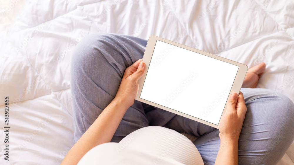 Pregnancy mockup digital tablet. Pregnant woman holding smart tablet. Mobile pregnancy online maternity application mock up. Concept maternity, pregnancy, childbirth. Pregnancy mockup digital tablet. Pregnant woman holding smart tablet. Mobile pregnancy online maternity application mock up. Concept maternity, pregnancy, childbirth.