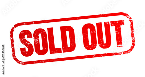 SOLD OUT text stamp, business concept background