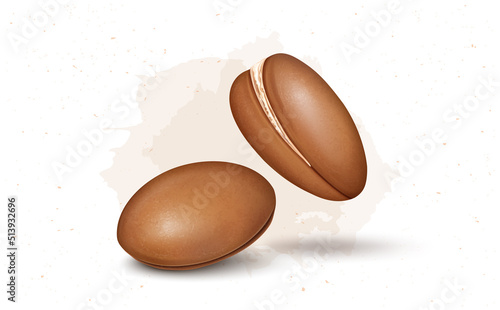 Brown argon seed vector illustration 