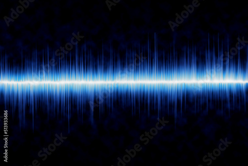 digital blue sound wave on black background.