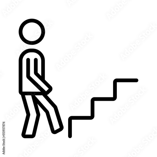 Black line icon for Next step