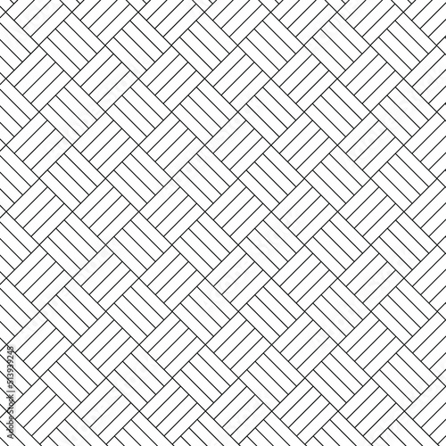 Seamless parquet black and white textile ornament vector background