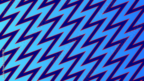 Abstract geometrical zig-zag pattern gradient blue vector background