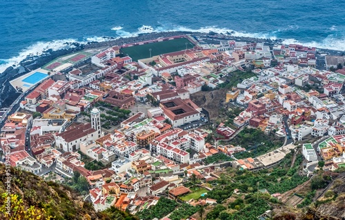 aerial view of the city Garachiko on Tenerife, Canarias islands