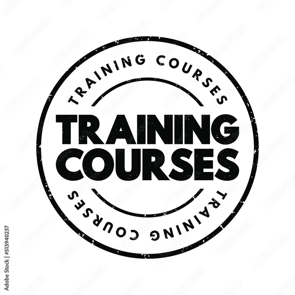 Training Courses text stamp, concept background