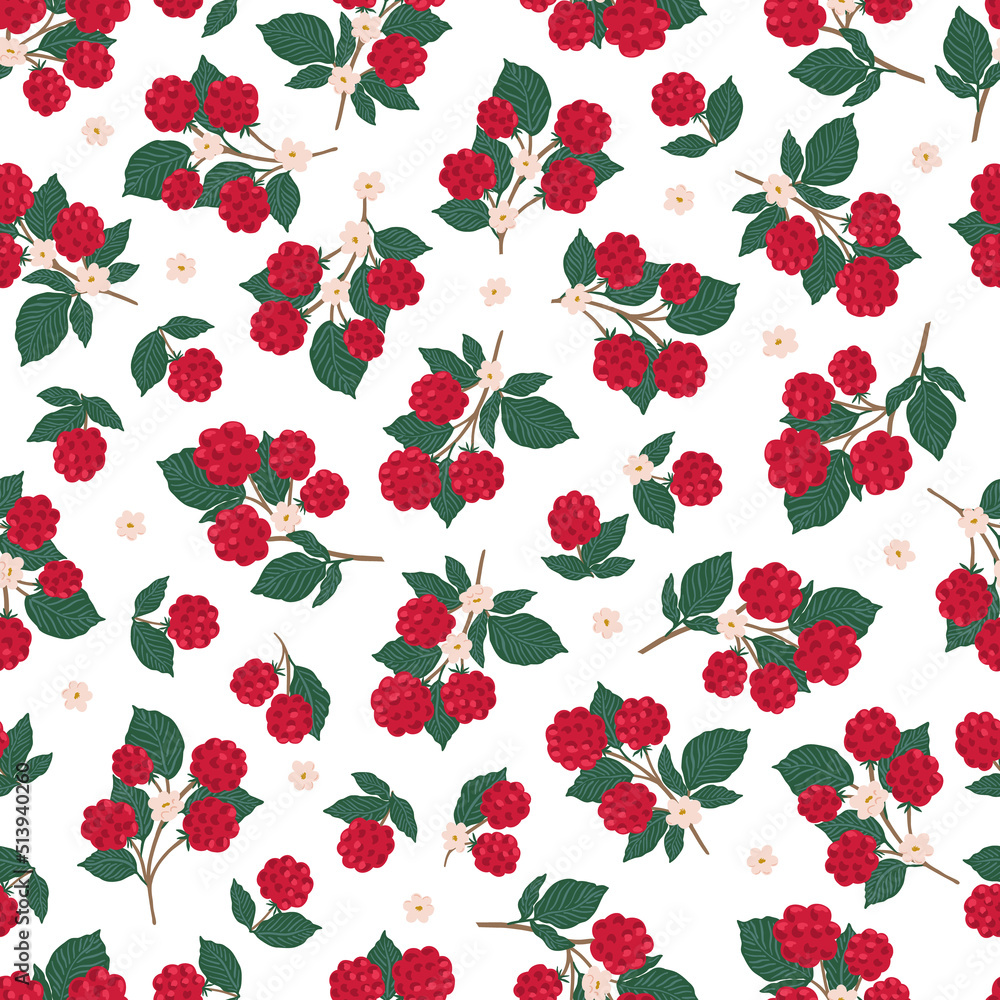 Fruit Garden seamless pattern, hand drawn vector branch with fruits, flowers and leaves digital paper, repeating background for fabric, textile, wallpaper, stationery Fruit Garden seamless pattern, hand drawn vector branch with fruits, flowers and leaves digital paper, repeating background for fabric, textile, wallpaper, stationery