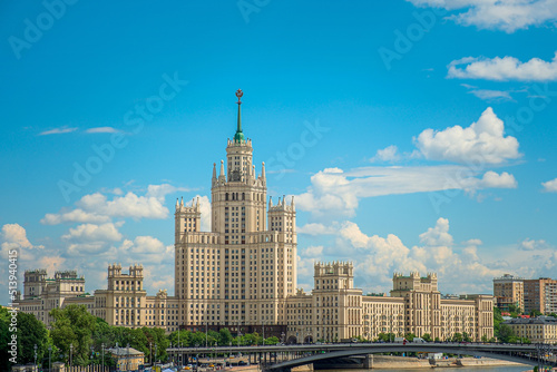 Tower building on Kotelnicheskaya embankment in Moscow.