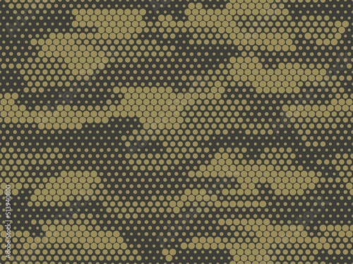 Camouflage seamless pattern. Military texture mosaic. Modern  camo. Print on fabrics and clothes. Vector illustration