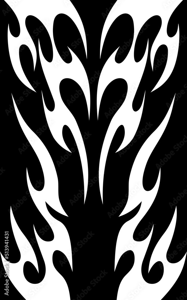 Simple background with flame tattoo pattern Simple background with flame tattoo pattern