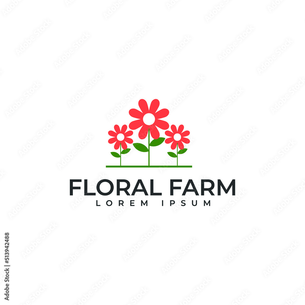 flowers logo template flowers logo template