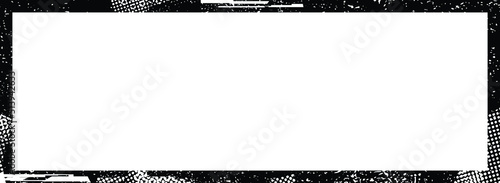 Glitch distorted geometric shape . Noise destroyed logo . Trendy defect error shapes . Glitched frame .Grunge textured . Distressed effect .Vector shapes with a halftone dots screen print texture.