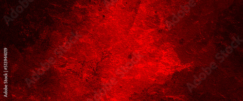 Blood Dark Wall Texture Background. Halloween background, scary wall for background. Cracked shabby old cement, dark slate background toned classic red color, old textured background.