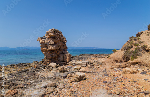 The coast of Aegina island