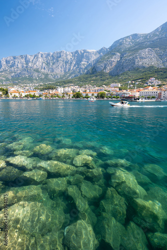Obraz na płótnie amazing coast of adriatic sea in Makarska in Dalmatia in Croatia w salonie